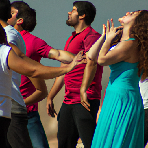 A Bein Harim Tours group participating in a traditional Israeli dance workshop